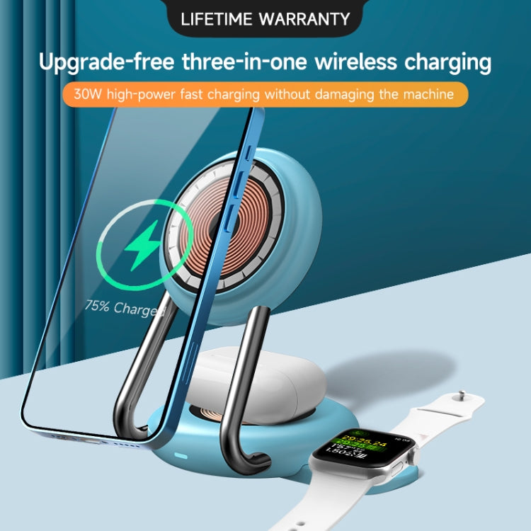 N21 15W 3 in 1 Transparent Magnetic Wireless Charger(Orange) -  by PMC TechLife | Online Shopping South Africa | PMC TechLife