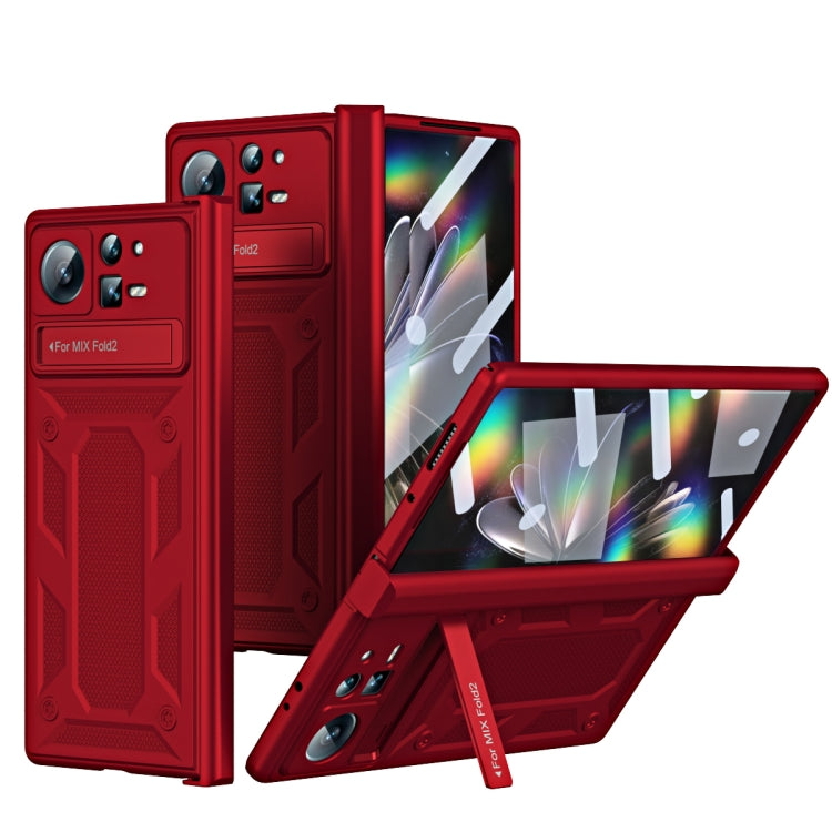 For Xiaomi Mix Fold 2 Hinge All-inclusive Magnetic Phone Case with Stand(Red) - Xiaomi Cases by PMC TechLife | Online Shopping South Africa | PMC TechLife