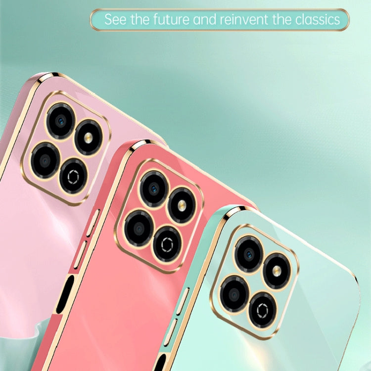 For Honor X8a 2023 XINLI Straight Edge 6D Electroplate TPU Phone Case(Pink) - Honor Cases by XINLI | Online Shopping South Africa | PMC Jewellery
