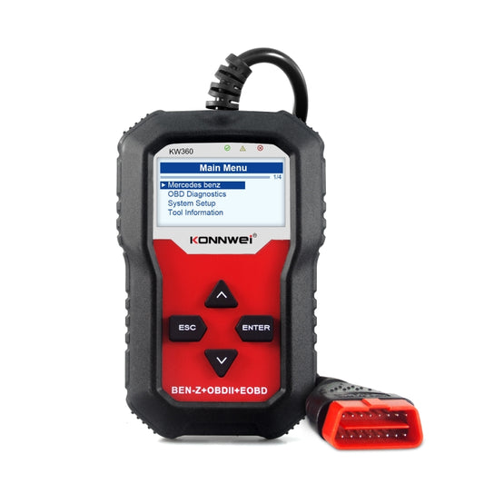 For Mercedes Benz KONNWE KW360 2.4 inch OBD2 Car Fault Detector - Code Readers & Scan Tools by KONNWEI | Online Shopping South Africa | PMC Jewellery