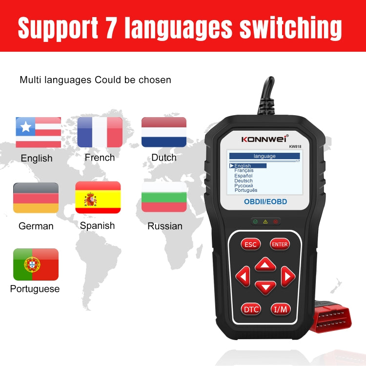 KONNWE KW818 Car OBD2 Bluetooth Fault Detector Diagnostic Tools - Code Readers & Scan Tools by KONNWEI | Online Shopping South Africa | PMC Jewellery