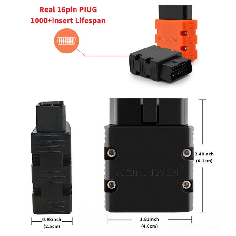 KONNWEI KW902 Bluetooth 5.0 OBD2 Car Fault Diagnostic Scan Tools Support IOS / Android(Green) - Code Readers & Scan Tools by KONNWEI | Online Shopping South Africa | PMC TechLife | Buy Now Pay Later Mobicred
