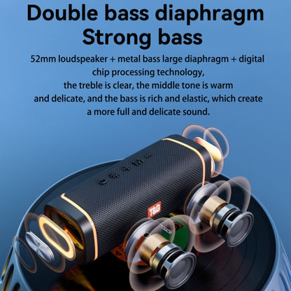 T&G TG375 Outdoor Portable LED Light RGB Wireless Bluetooth Speaker Subwoofer(Black) - Desktop Speaker by T&G | Online Shopping South Africa | PMC Jewellery
