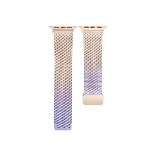 Milan Fold Buckle Metal Watch Band For Apple Watch Ultra 49mm / Series 8&7 45mm / SE 2&6&SE&5&4 44mm / 3&2&1 42mm (Light Purple) - Watch Bands by PMC Jewellery | Online Shopping South Africa | PMC Jewellery