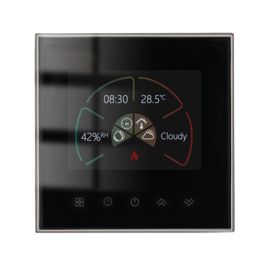 BHT-2002GBLM 220V Smart Home Heating Thermostat Electric Heating WiFi Thermostat with External Sensor Wire(Black) - Thermostat & Thermometer by PMC Jewellery | Online Shopping South Africa | PMC Jewellery