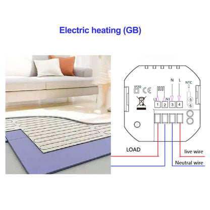 BHT-2002GBLM 220V Smart Home Heating Thermostat Electric Heating WiFi Thermostat with External Sensor Wire(Black) - Thermostat & Thermometer by PMC Jewellery | Online Shopping South Africa | PMC Jewellery