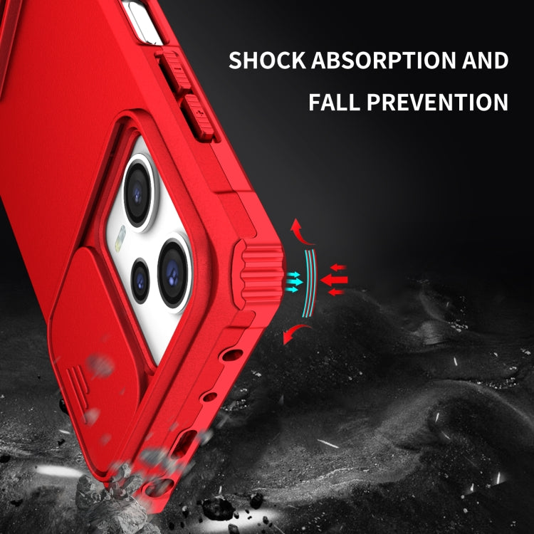 For Xiaomi Redmi Note 12 Pro 5G / Poco X5 Pro Stereoscopic Holder Sliding Camshield Phone Case(Red) - free shipping - PMC TechLife - Order now!