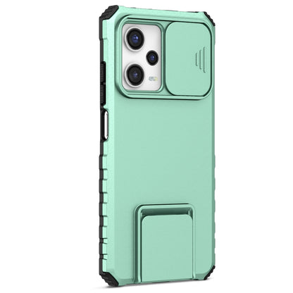 For Xiaomi Redmi Note 12 Pro 5G / Poco X5 Pro Stereoscopic Holder Sliding Camshield Phone Case(Light Blue) - Note 12 Pro Cases by PMC Jewellery | Online Shopping South Africa | PMC Jewellery