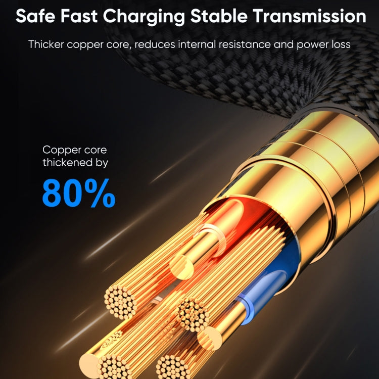 JOYROOM S-AC066A16 6A USB to USB-C / Type-C Digital Display Fast Charging Data Cable, Length:1.2m(Black) - free shipping - PMC TechLife - Order now!