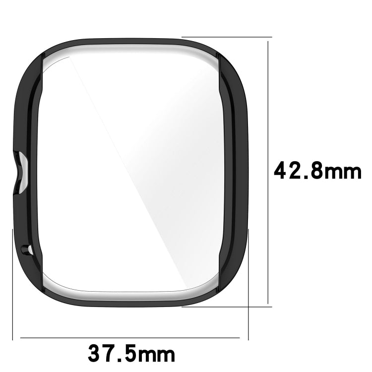 For Amazfit GTS4 Mini Full Coverage TPU Electroplating Watch Protective Case(Black) - Smart Wear by PMC TechLife | Online Shopping South Africa | PMC TechLife