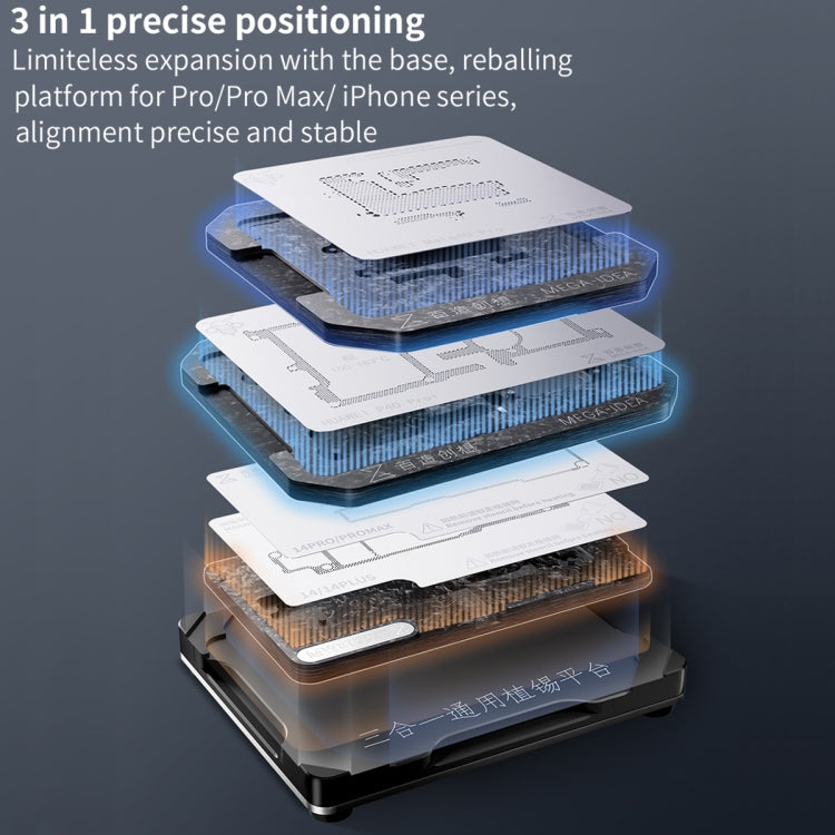 For iPhone X-11 Pro Max Qianli Mega-idea Multi-functional Middle Frame Positioning BGA Reballing Platform - free shipping - PMC TechLife - Order now!