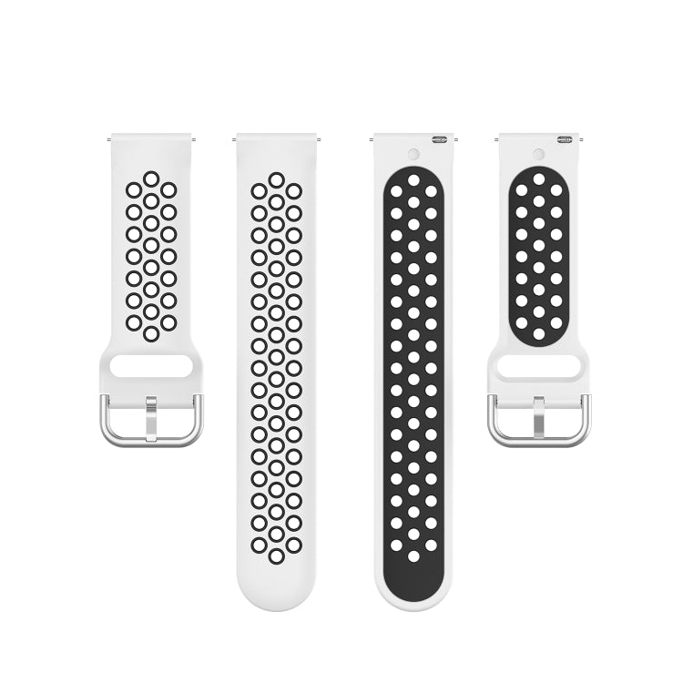 For Honor Watch GS 3i 22mm Sports Two-tone Silicone Watch Band(White Black) -  by PMC Jewellery | Online Shopping South Africa | PMC Jewellery