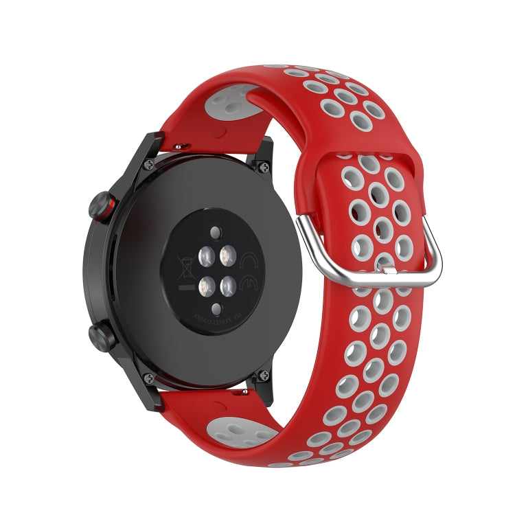 For Honor Watch GS 3i 22mm Sports Two-tone Silicone Watch Band(Red Grey) -  by PMC Jewellery | Online Shopping South Africa | PMC Jewellery