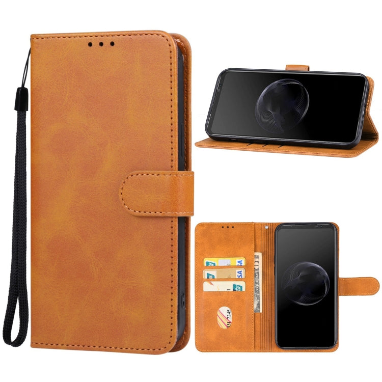 For Asus ROG Phone 7 Leather Phone Case(Brown) - ASUS Cases by PMC Jewellery | Online Shopping South Africa | PMC Jewellery