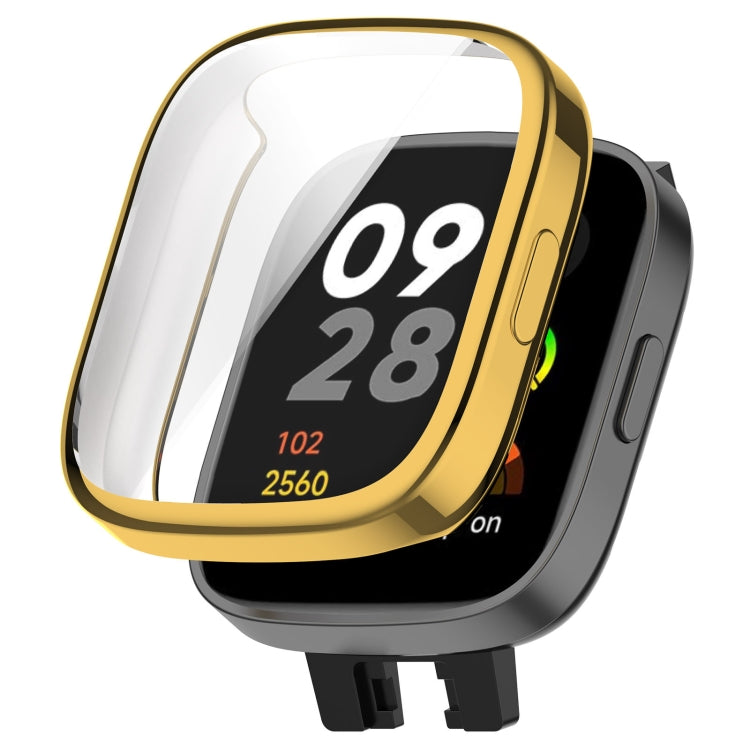 For Redmi Watch 3 Full Coverage TPU Electroplating Watch Protective Case(Gold) - Smart Wear by PMC TechLife | Online Shopping South Africa | PMC TechLife