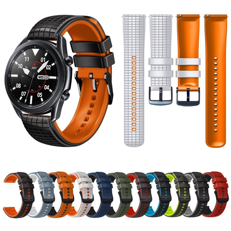 22mm Universal Mesh Two-Tone Silicone Watch Band(Red Black) - Smart Wear by PMC TechLife | Online Shopping South Africa | PMC TechLife