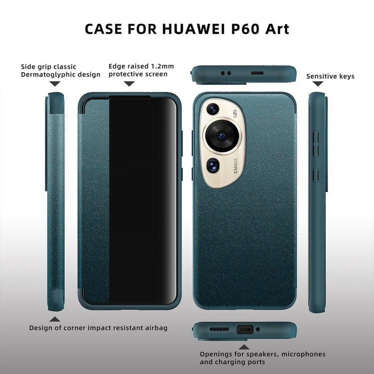For Huawei P60 Art Leather + TPU Frame Shockproof Phone Case(Black) - Huawei Cases by PMC TechLife | Online Shopping South Africa | PMC TechLife | Buy Now Pay Later Mobicred