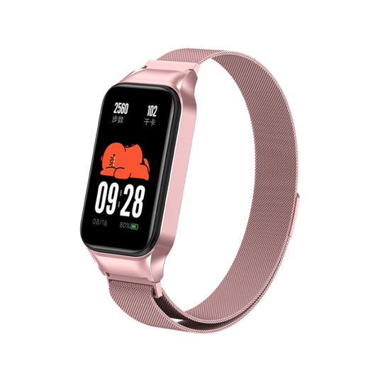 For Redmi Band 2 Milan Magnetic Metal Watch Band(Rose Pink) - Smart Wear by PMC Jewellery | Online Shopping South Africa | PMC Jewellery