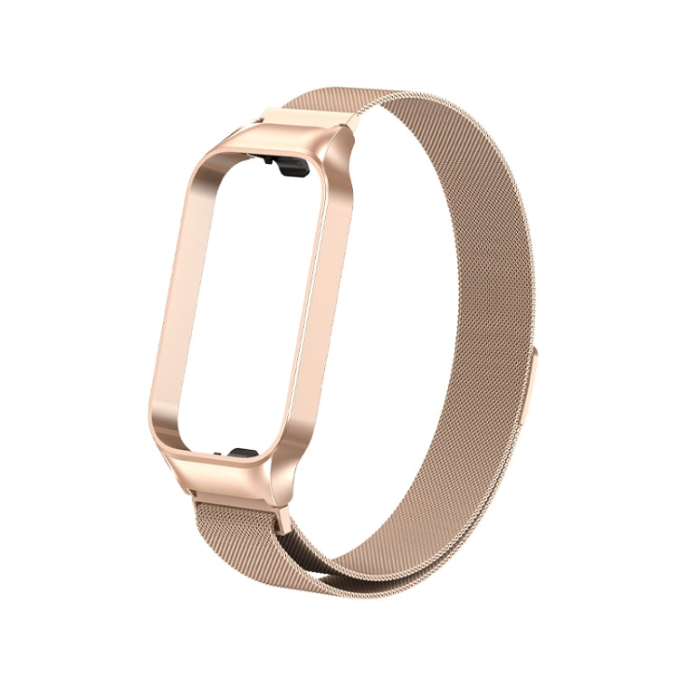 For Redmi Band 2 Milan Magnetic Metal Watch Band(Rose Gold) - Smart Wear by PMC Jewellery | Online Shopping South Africa | PMC Jewellery