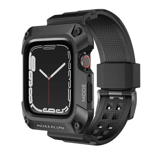 NILLKIN Ruidong Series Alloy + TPU Integrated Watch Band For Apple Watch Series SE 2&6&SE&5&4 44mm(Black) - Smart Wear by NILLKIN | Online Shopping South Africa | PMC Jewellery