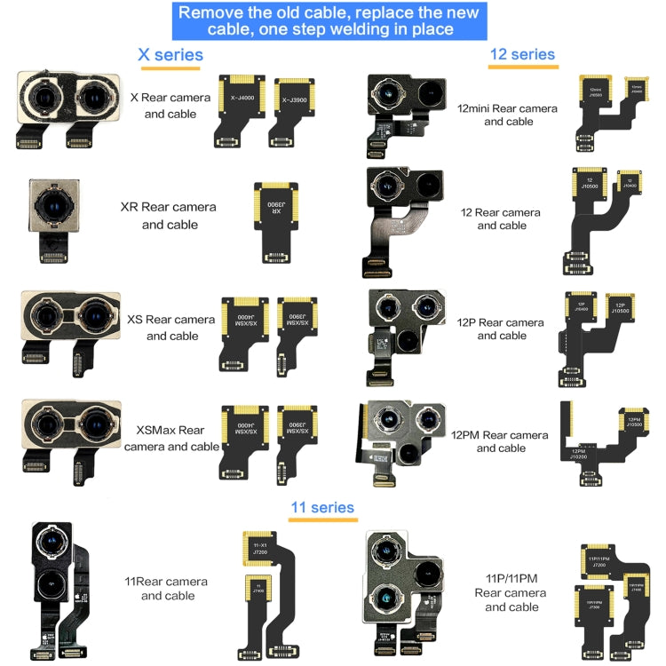 For iPhone XS / XS Max J4000 i2C Back Facing Telephoto Camera Cable - free shipping - PMC TechLife - Order now!