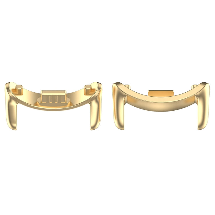 For Xiaomi Mi Band 8 1 Pair Stainless steel Metal Watch Band Connector(Gold) -  by PMC Jewellery | Online Shopping South Africa | PMC Jewellery