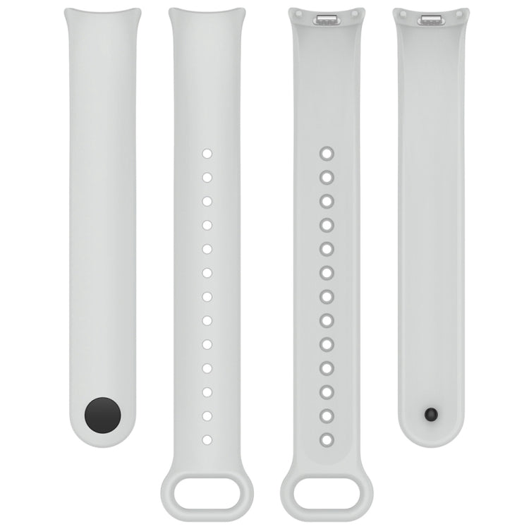 For Xiaomi Mi Band 8 Solid Color Stainless Steel Plug Replacement Watch Band (Light Grey) - Watch Bands by PMC Jewellery | Online Shopping South Africa | PMC Jewellery