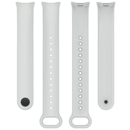 For Xiaomi Mi Band 8 Solid Color Stainless Steel Plug Replacement Watch Band (Light Grey) - Watch Bands by PMC Jewellery | Online Shopping South Africa | PMC Jewellery