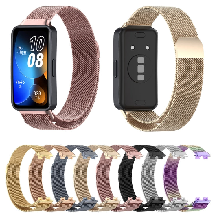 For Huawei Band 8 Milanese Metal Watch Band(Colorful) - Smart Wear by PMC Jewellery | Online Shopping South Africa | PMC Jewellery