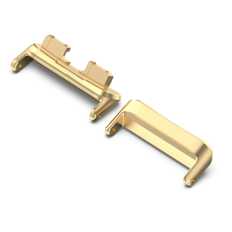 For Huawei Band 8 1 Pair Stainless steel Metal Watch Band Connector(Gold) -  by PMC Jewellery | Online Shopping South Africa | PMC Jewellery