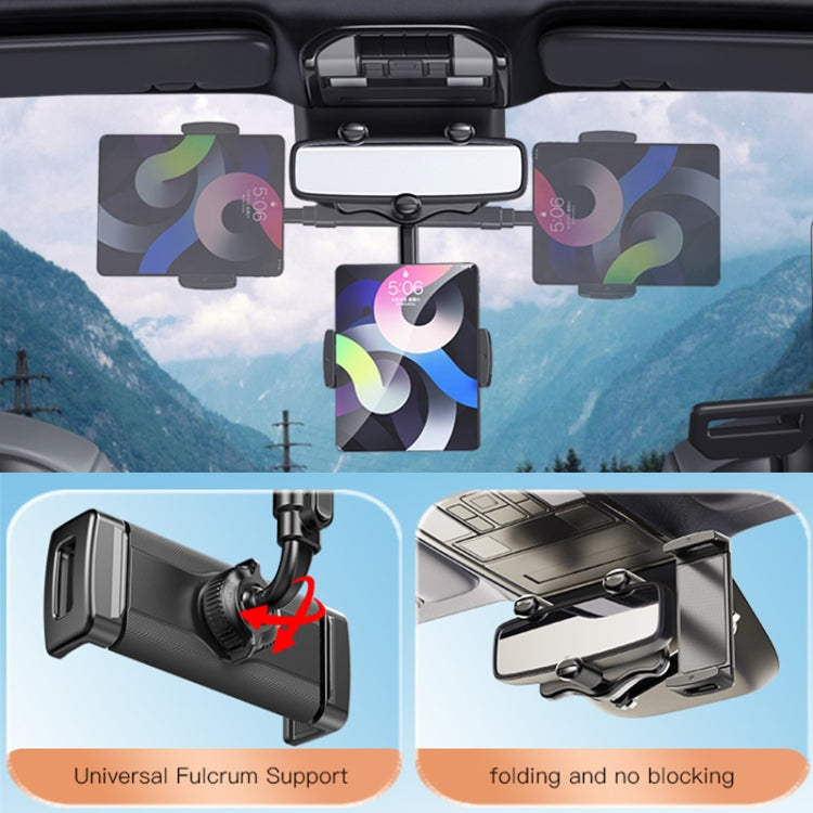Yesido C196 Car Rearview Mirror Using Phone Holder(Black) - free shipping - PMC TechLife - Order now!