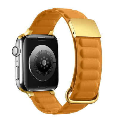 Magnetic Reverse Buckle Watch Band For Apple Watch Series 8&7 45mm(Orange) - Smart Wear by PMC Jewellery | Online Shopping South Africa | PMC Jewellery