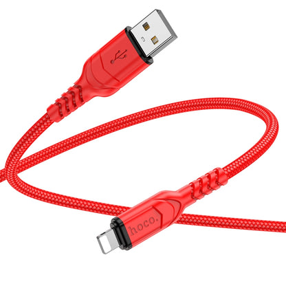 hoco X59 Victory 2.4A USB to 8 Pin Charging Data Dable, Length:2m(Red) - Normal Style Cable by hoco | Online Shopping South Africa | PMC Jewellery