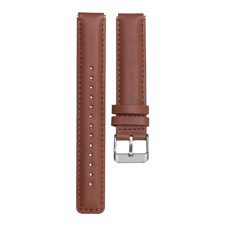 For Huawei Band 7 Glossy Leather Watch Band(Brown) - Smart Wear by PMC Jewellery | Online Shopping South Africa | PMC Jewellery