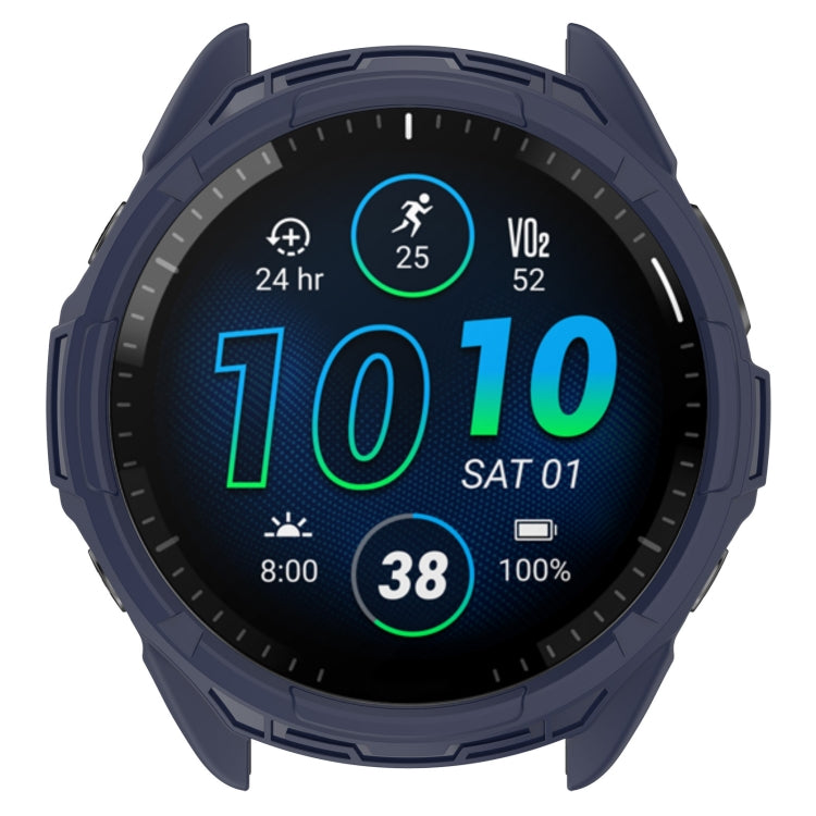 For Garmin Forerunner 965 Armor Hollow Watch Protective Case(Midnight Blue) - Watch Cases by PMC TechLife | Online Shopping South Africa | PMC TechLife