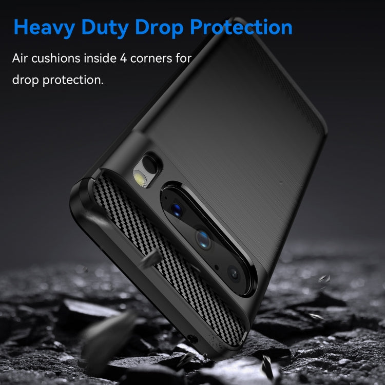 For Google Pixel 8 Pro Carbon Fiber Brushed Texture TPU Case(Black) - Google Cases by PMC Jewellery | Online Shopping South Africa | PMC Jewellery