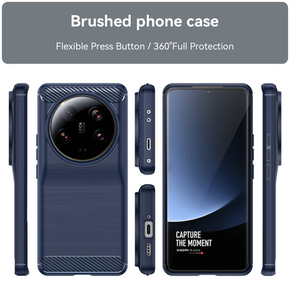 For Xiaomi 13 Ultra Carbon Fiber Brushed Texture TPU Case(Navy) - 13 Ultra Cases by PMC Jewellery | Online Shopping South Africa | PMC Jewellery