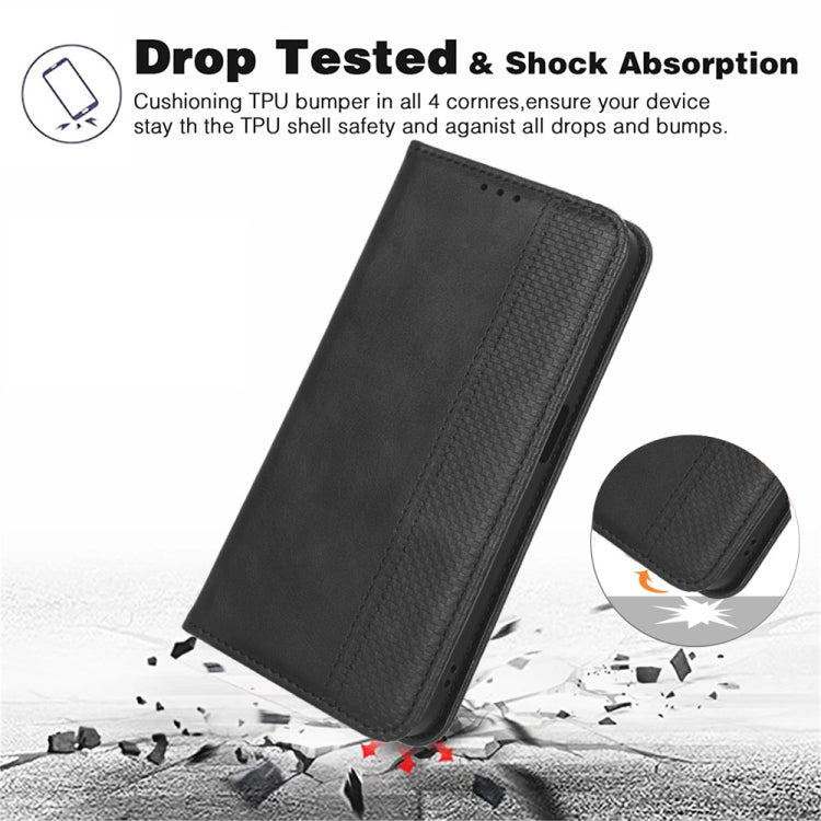For Tecno Spark 10 Pro / K17 Magnetic Buckle Retro Texture Leather Phone Case(Blue) - free shipping - PMC TechLife - Order now!
