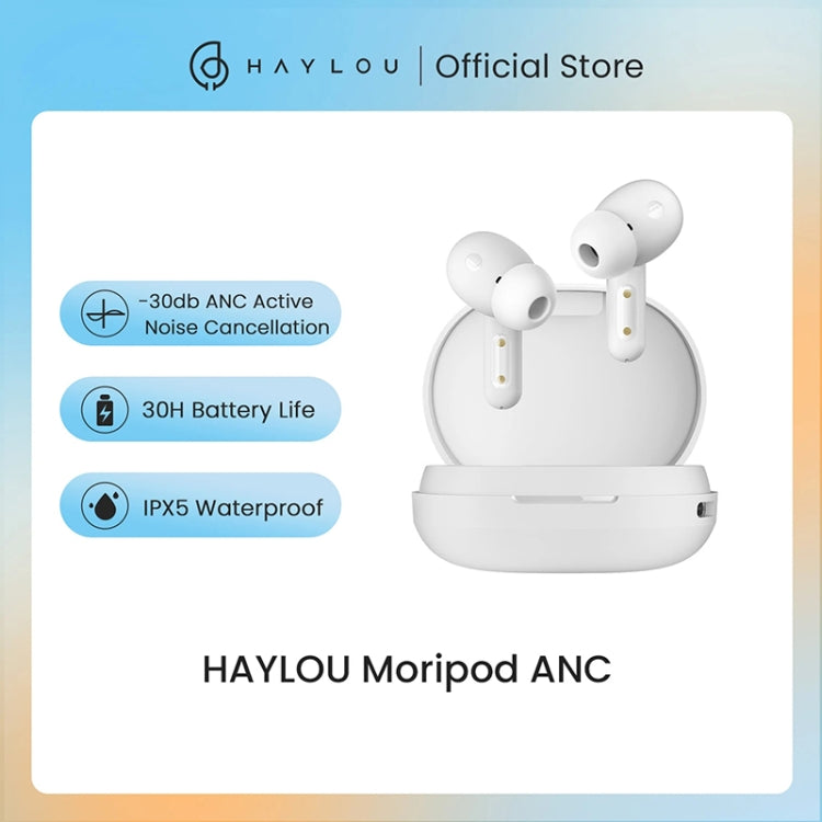 Original Xiaomi Youpin HAYLOU MoriPods ANC T78 Noise Reduction Low Latency Wireless Bluetooth Earphone(White) - TWS Earphone by Xiaomi | Online Shopping South Africa | PMC Jewellery