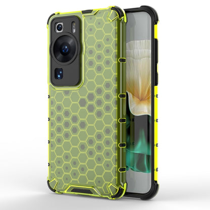 For Huawei P60 / P60 Pro Honeycomb Phone Case(Green) - Huawei Cases by PMC Jewellery | Online Shopping South Africa | PMC Jewellery