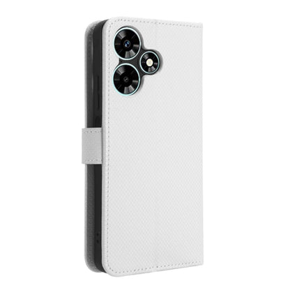 For Infinix Hot 30 4G X6831 Diamond Texture Leather Phone Case(White) - Infinix Cases by PMC Jewellery | Online Shopping South Africa | PMC Jewellery