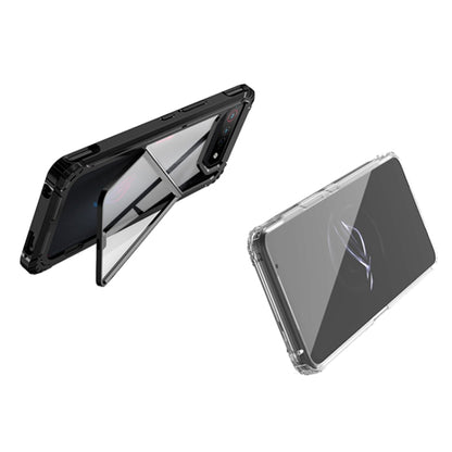 For Asus ROG Phone 7 / 7 Ultimate PC + TPU Shockproof Phone Case with Magnetic Holder(Translucent) - ASUS Cases by PMC Jewellery | Online Shopping South Africa | PMC Jewellery