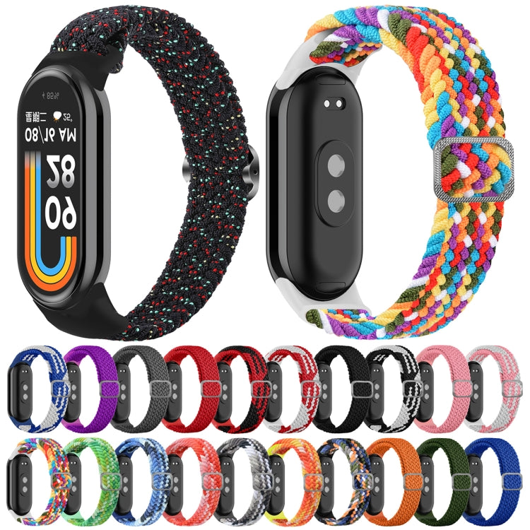 For Xiaomi Mi Band 8 Adjustable Nylon Braided Elasticity Watch Band(Colorful Orange) -  by PMC Jewellery | Online Shopping South Africa | PMC Jewellery