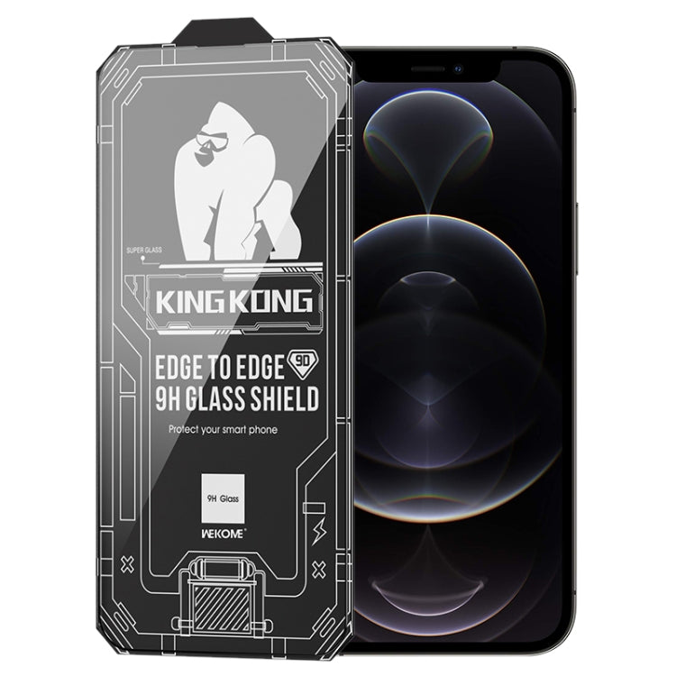 For iPhone 12 Pro WK WTP-066 King Kong Vacha 9D Curved HD Tempered Glass Film(Black) - iPhone 12 / 12 Pro Tempered Glass by WK | Online Shopping South Africa | PMC Jewellery