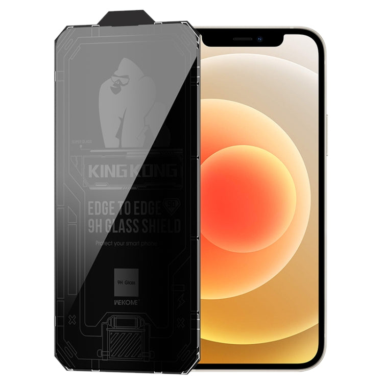 For iPhone 12 WK WTP-067 King Kong Vacha 9D Curved Privacy Tempered Glass Film(Black) - iPhone 12 / 12 Pro Tempered Glass by WK | Online Shopping South Africa | PMC Jewellery