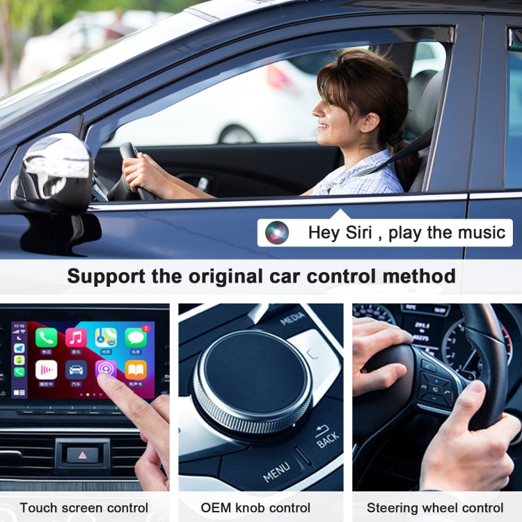 THT-020-2 USB + USB-C / Type-C Wired to Wireless Carplay Adapter for iPhone(Black) - free shipping - PMC TechLife - Order now!