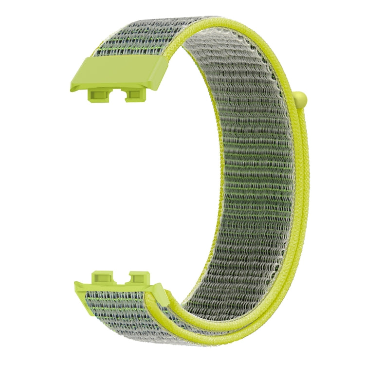 For Huawei Band 8 16mm Woven Nylon Loop Watch Band(Bright Yellow) - Watch Bands by PMC Jewellery | Online Shopping South Africa | PMC Jewellery