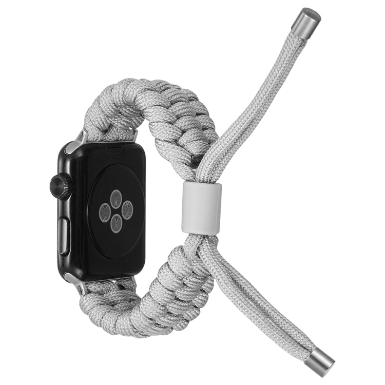 Stretch Plain Silicone Bean Watch Band For Apple Watch 4 40mm(Grey White) -  by PMC TechLife | Online Shopping South Africa | PMC TechLife