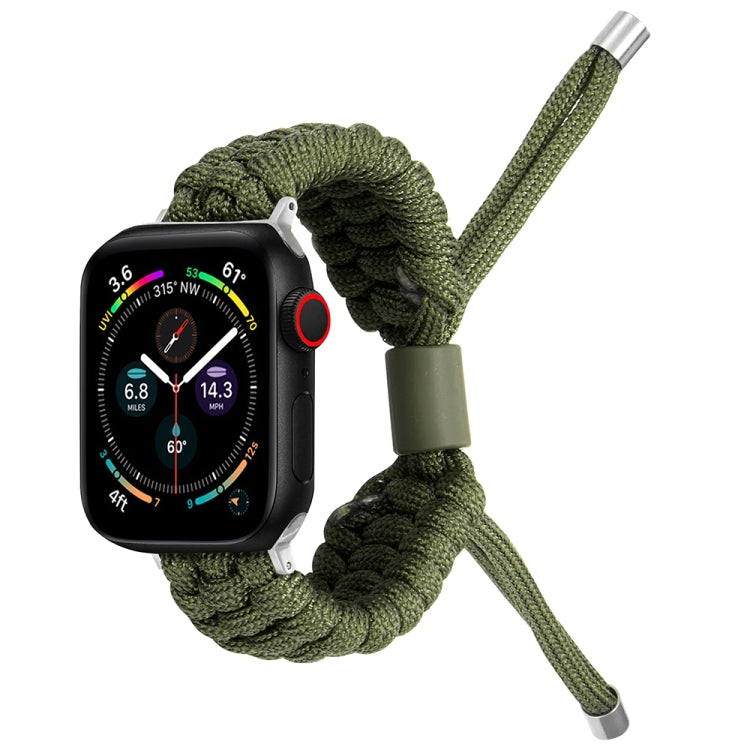 Stretch Plain Silicone Bean Watch Band For Apple Watch 38mm(Army Green) -  by PMC TechLife | Online Shopping South Africa | PMC TechLife