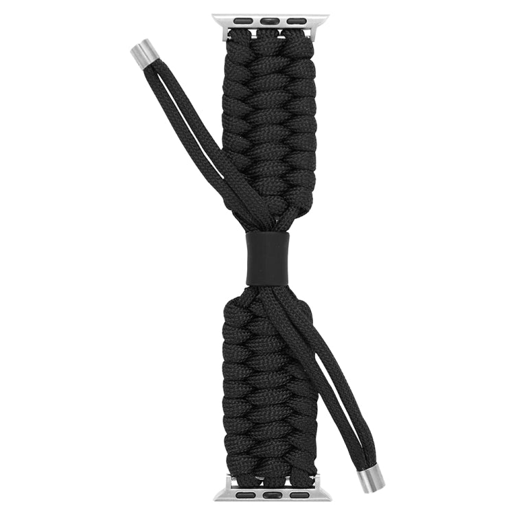 Stretch Plain Silicone Bean Watch Band For Apple Watch SE 2023 44mm(Black) - Watch Bands by PMC TechLife | Online Shopping South Africa | PMC TechLife